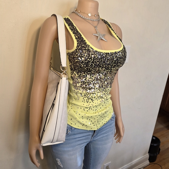 ☆Rue21 Yellow Sequin Tank Top☆ - Picture 2 of 4